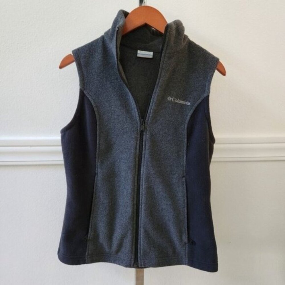 Columbia Women's grey/black Fleece Vest size Small - Picture 4 of 11